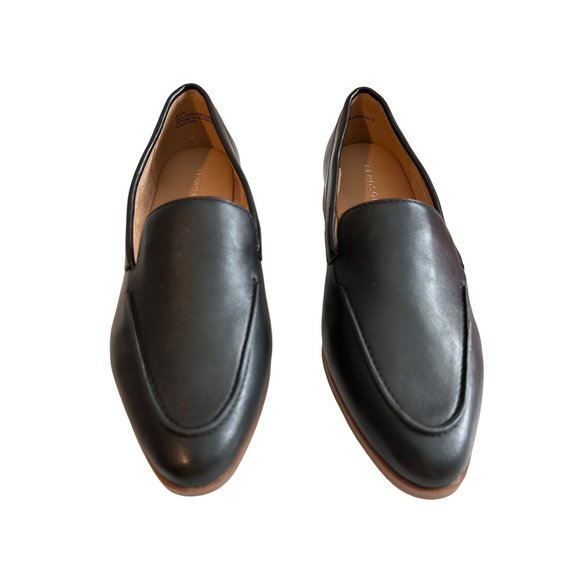 Aerosoles Easton NEW Leather Black Loafer Almond Toe Slip On Size 8.5 - Picture 2 of 7